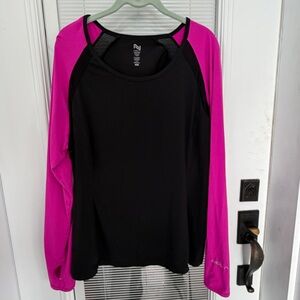 Addition Elle Nola 2X No Sweat Moisture Wicking Long Sleeve Vented T Shirt